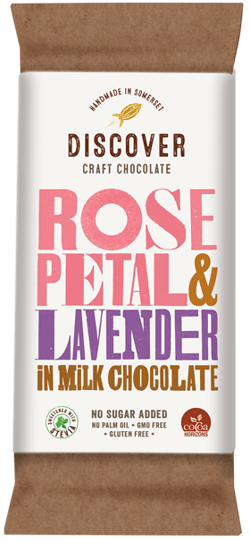 Rose Petal and Lavender in Milk Chocolate